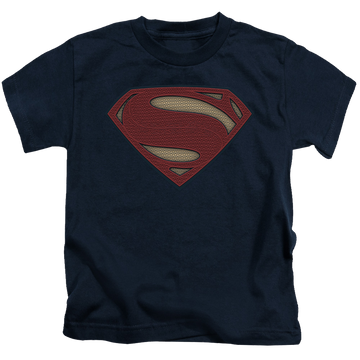 Navy kid's t-shirt for ages 4 to 7 with Batman v Superman Super Movie Logo graphic