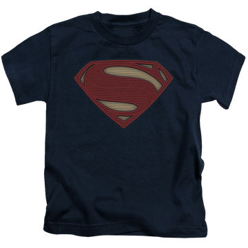 Navy kid's t-shirt for ages 4 to 7 with Batman v Superman Super Movie Logo graphic