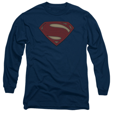 Royal men's long sleeve t-shirt with Batman v Superman Super Movie Logo graphic