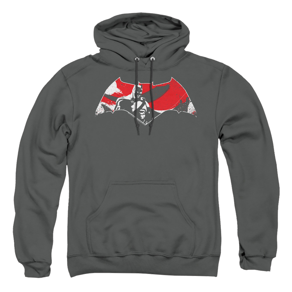 Batman v Superman Armor Splatter Logo - Pullover Hoodie Pullover Hoodie Batman