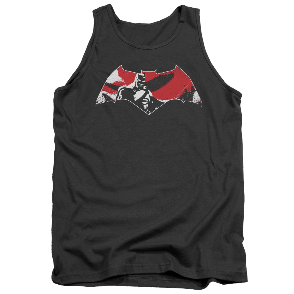 Batman v Superman Armor Splatter Logo - Men's Tank Top Men's Tank Batman