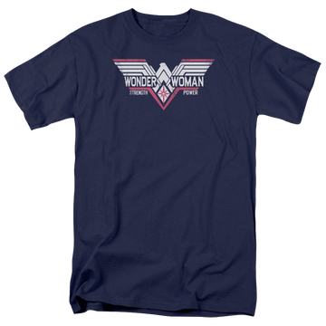 Navy men's regular fit t-shirt with Batman v Superman Thunder Logo graphic