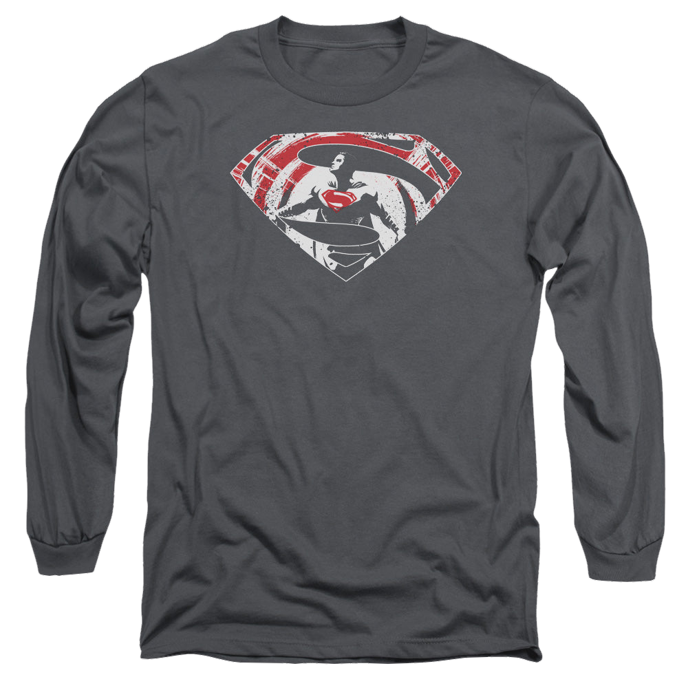 Batman v Superman Super Splatter Logo - Men's Long Sleeve T-Shirt Men's Long Sleeve T-Shirt Batman