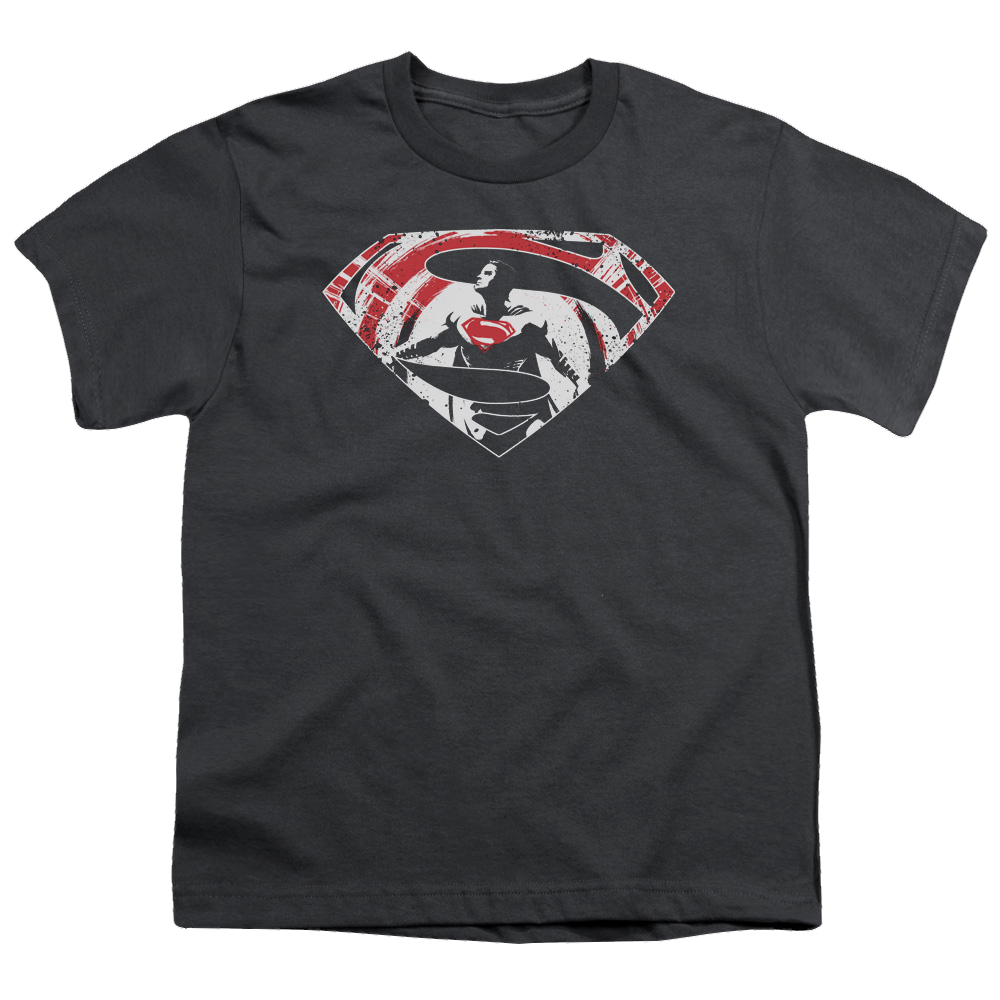 Batman v Superman Super Splatter Logo - Youth T-Shirt Youth T-Shirt (Ages 8-12) Batman