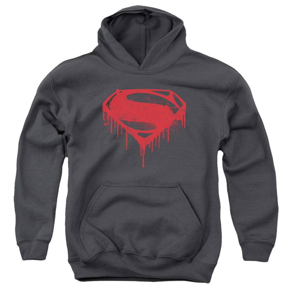 Batman v Superman Splattered - Youth Hoodie Youth Hoodie (Ages 8-12) Batman