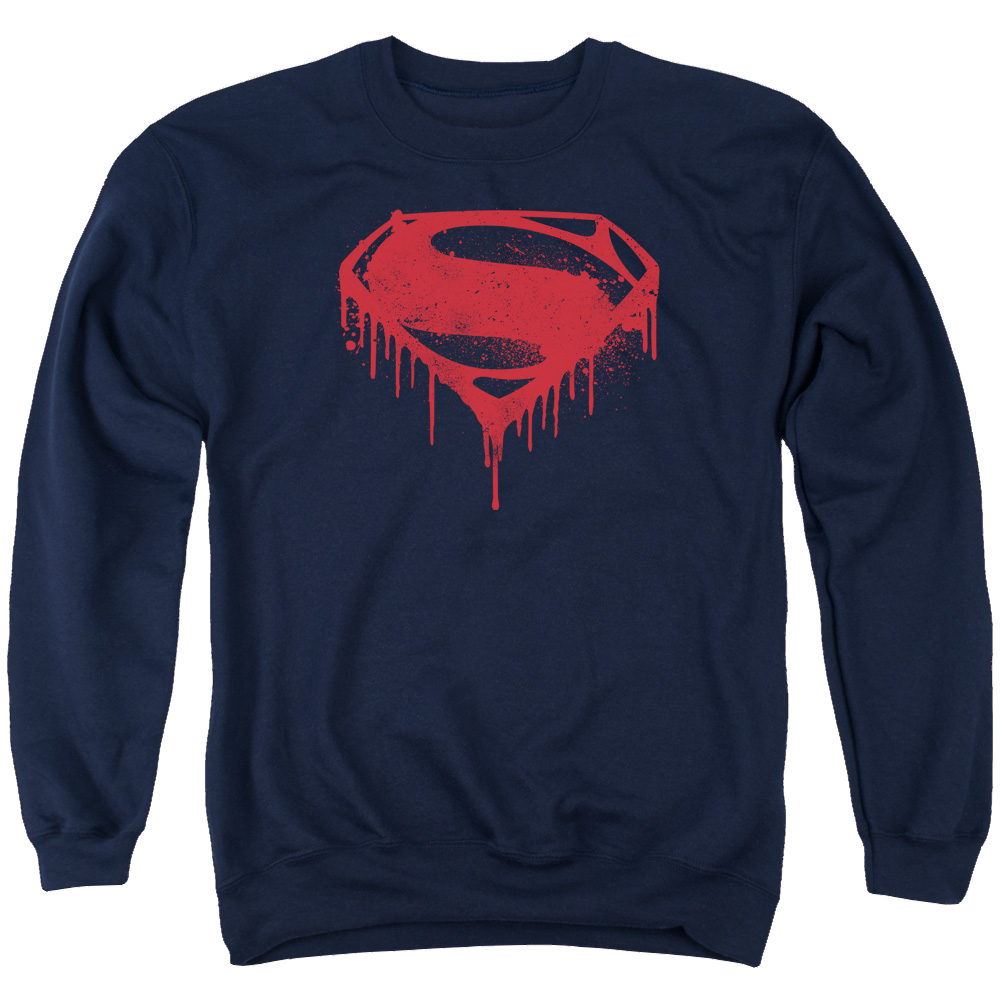 Batman v Superman Splattered - Men's Crewneck Sweatshirt Men's Crewneck Sweatshirt Batman