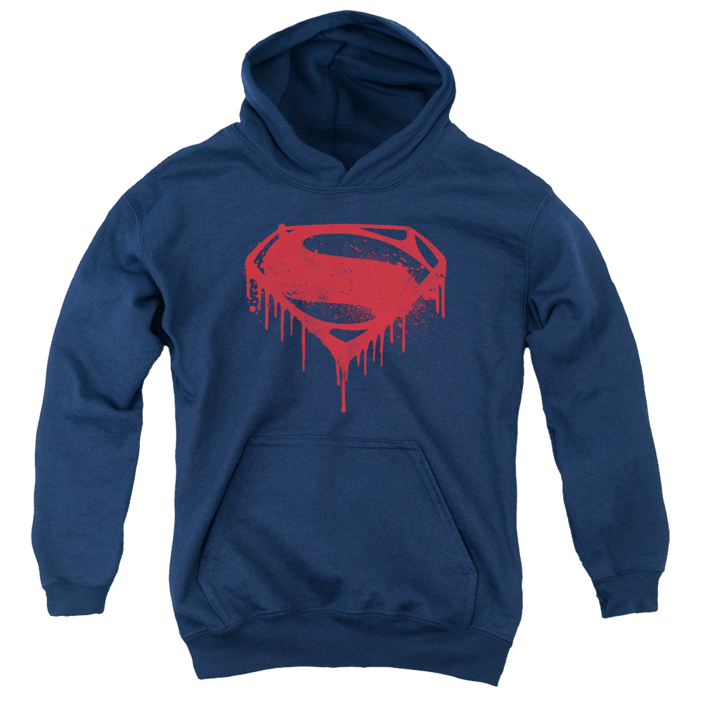 Batman v Superman Splattered - Youth Hoodie Youth Hoodie (Ages 8-12) Batman