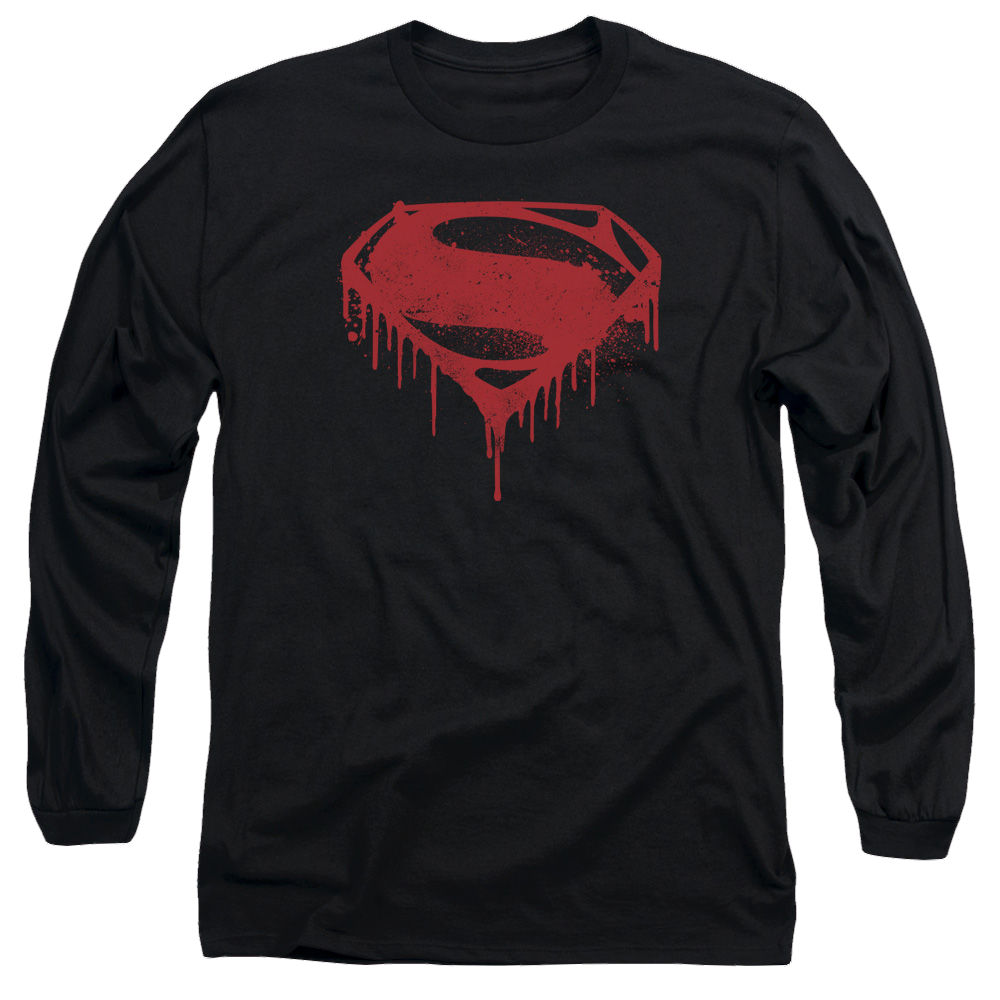 Batman v Superman Splattered - Men's Long Sleeve T-Shirt Men's Long Sleeve T-Shirt Batman