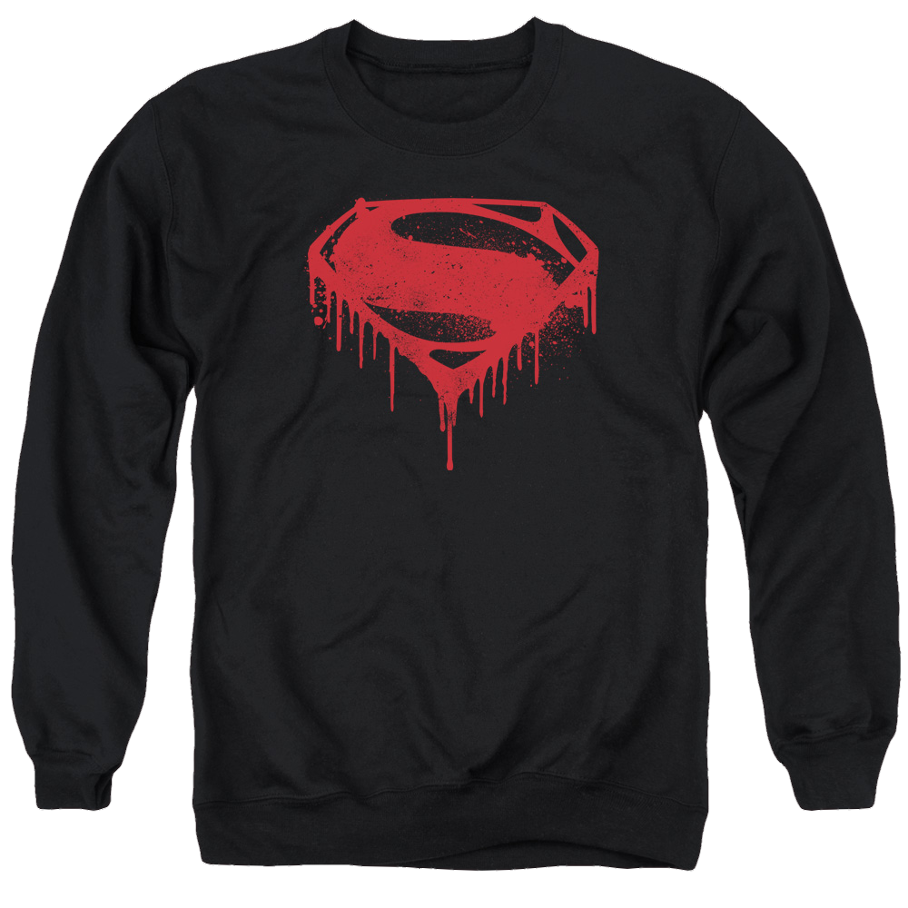 Batman v Superman Splattered - Men's Crewneck Sweatshirt Men's Crewneck Sweatshirt Batman