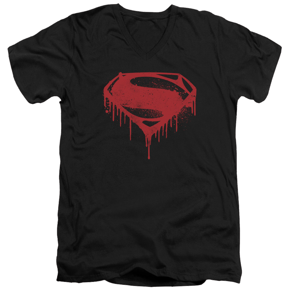 Batman v Superman Splattered - Men's V-Neck T-Shirt Men's V-Neck T-Shirt Batman