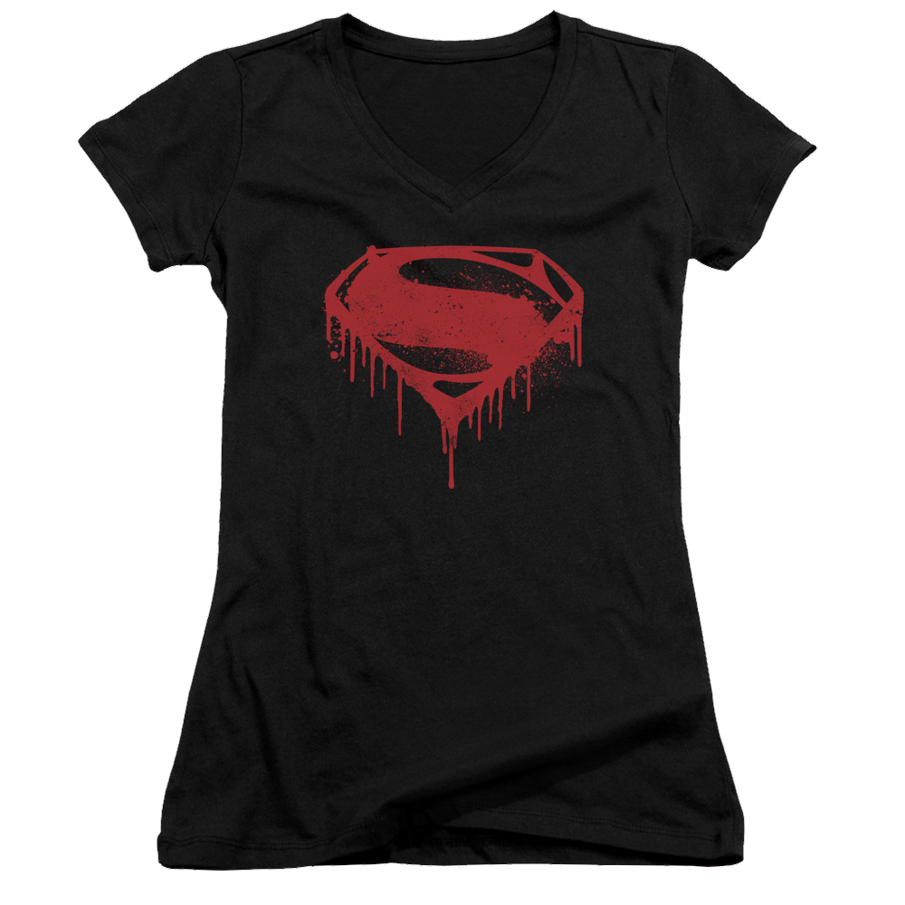 Batman v Superman Splattered - Juniors V-Neck T-Shirt Juniors V-Neck T-Shirt Batman