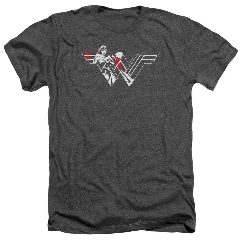 Batman v Superman Wonder Splatter Logo - Men's Heather T-Shirt Men's Heather T-Shirt Batman