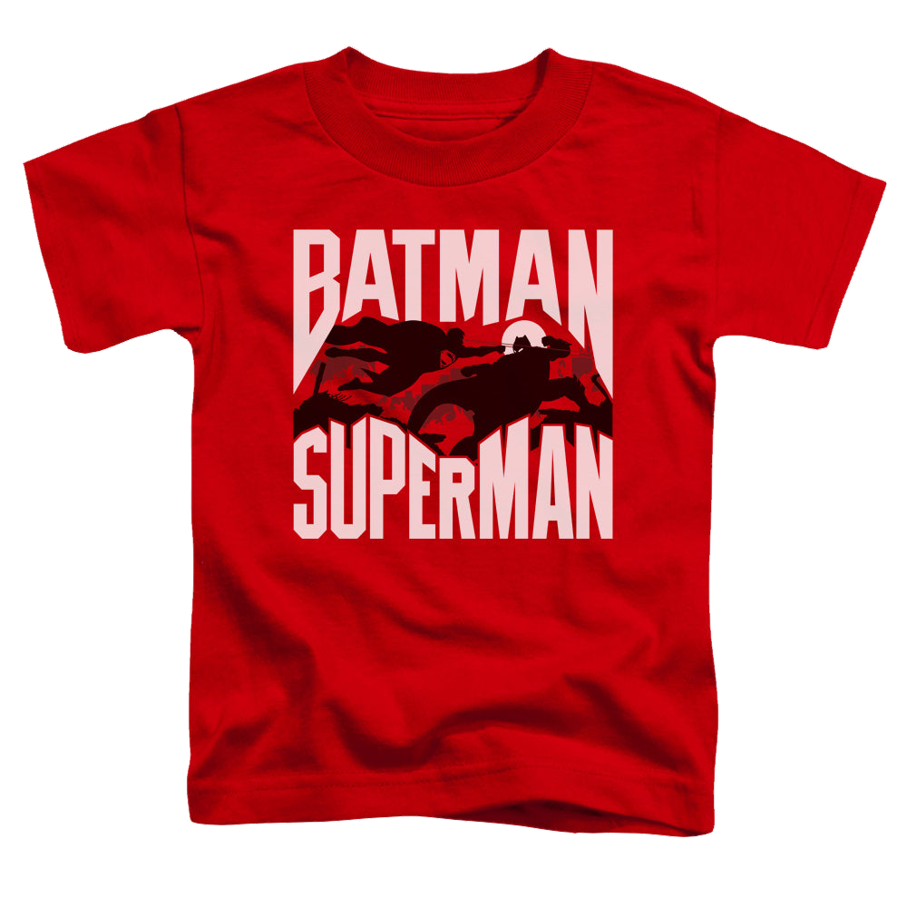 Batman v Superman Silhouette Fight - Kid's T-Shirt Kid's T-Shirt (Ages 4-7) Batman