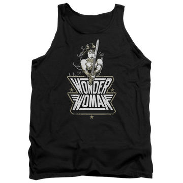 Black men's tank with Batman v Superman Tough graphic