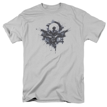 Silver men's regular fit t-shirt with Batman v Superman Splatter graphic