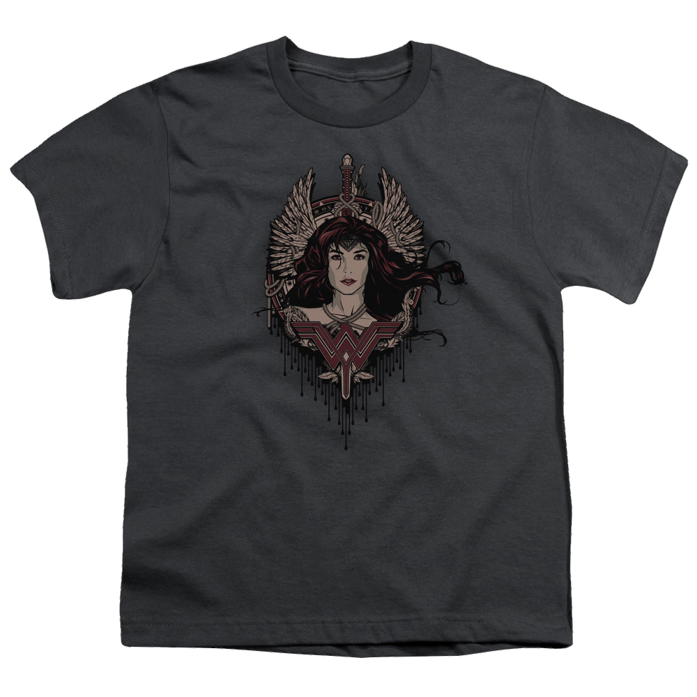 Batman v Superman Winged Goddess - Youth T-Shirt Youth T-Shirt (Ages 8-12) Batman