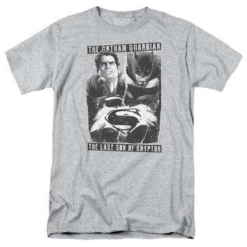 Athletic heather men's regular fit t-shirt with Batman v Superman Guardian V Son graphic