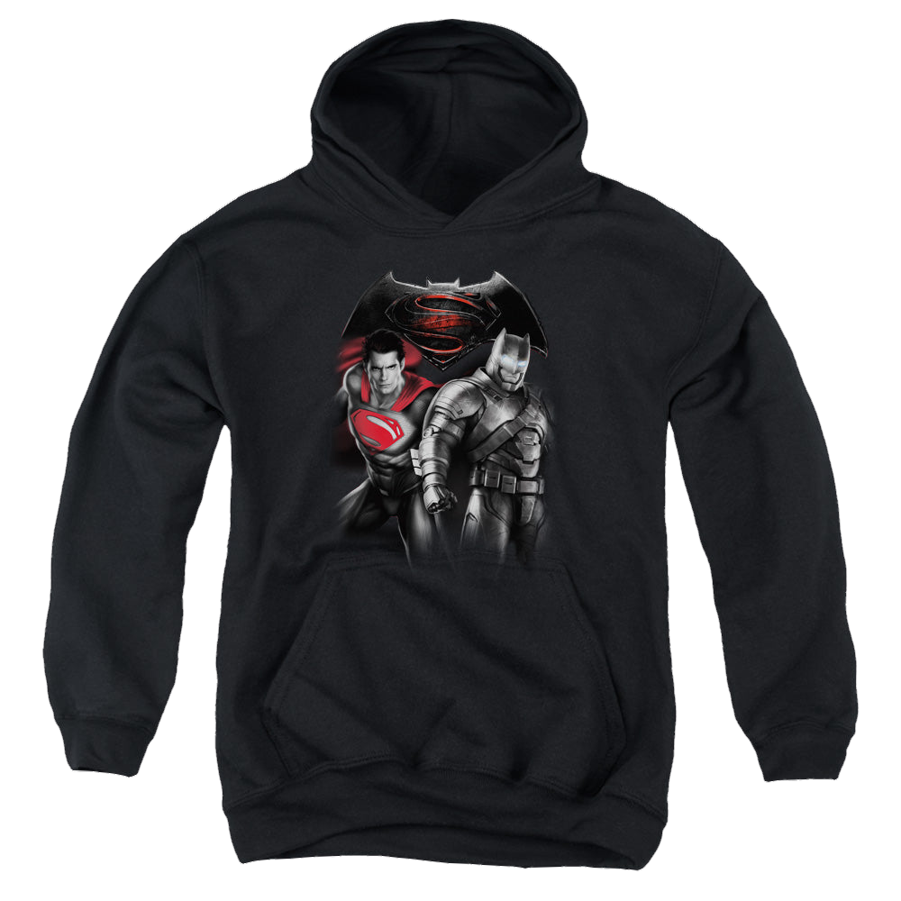 Batman v Superman Stand Off - Youth Hoodie Youth Hoodie (Ages 8-12) Batman