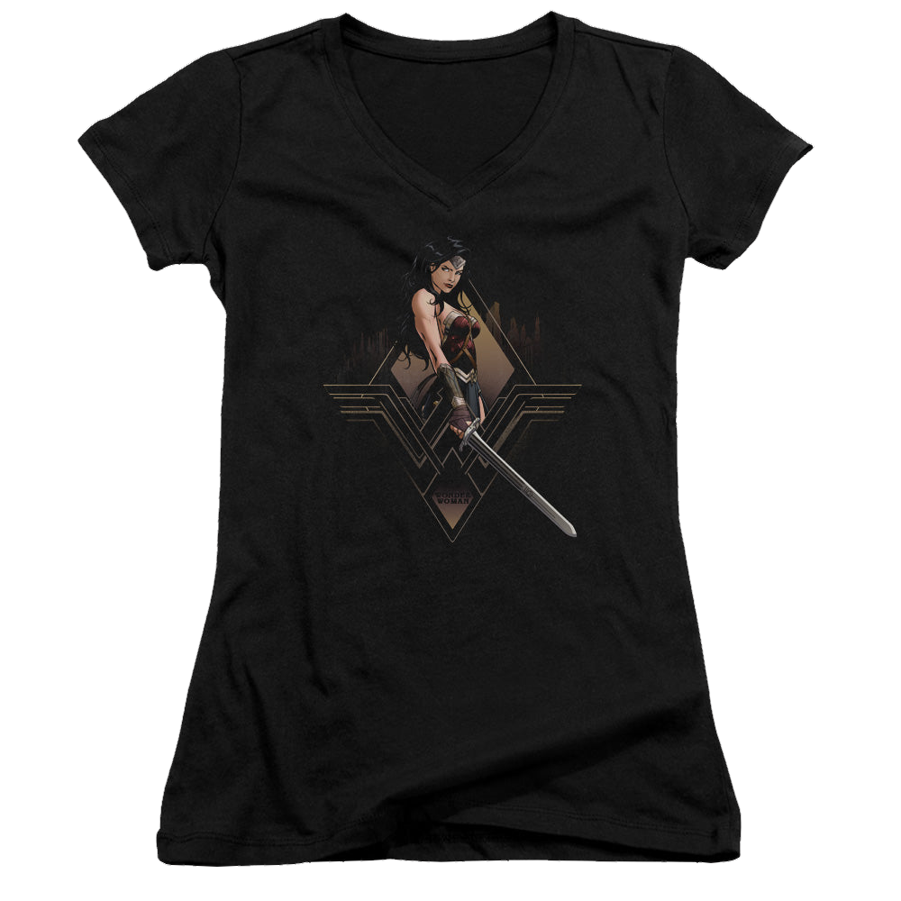 Batman v Superman City Girl - Juniors V-Neck T-Shirt Juniors V-Neck T-Shirt Batman