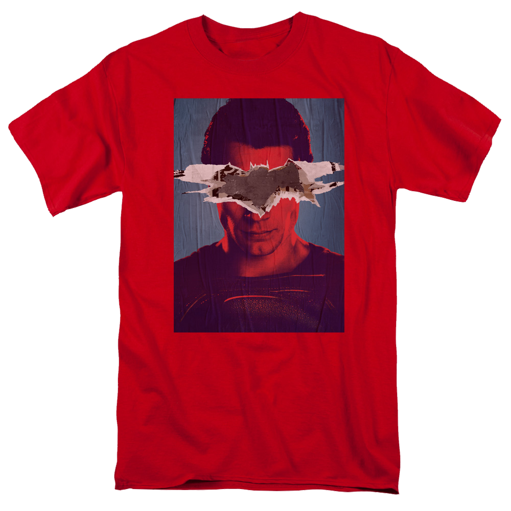 Batman v Superman Superman Poster - Men's Regular Fit T-Shirt Men's Regular Fit T-Shirt Batman