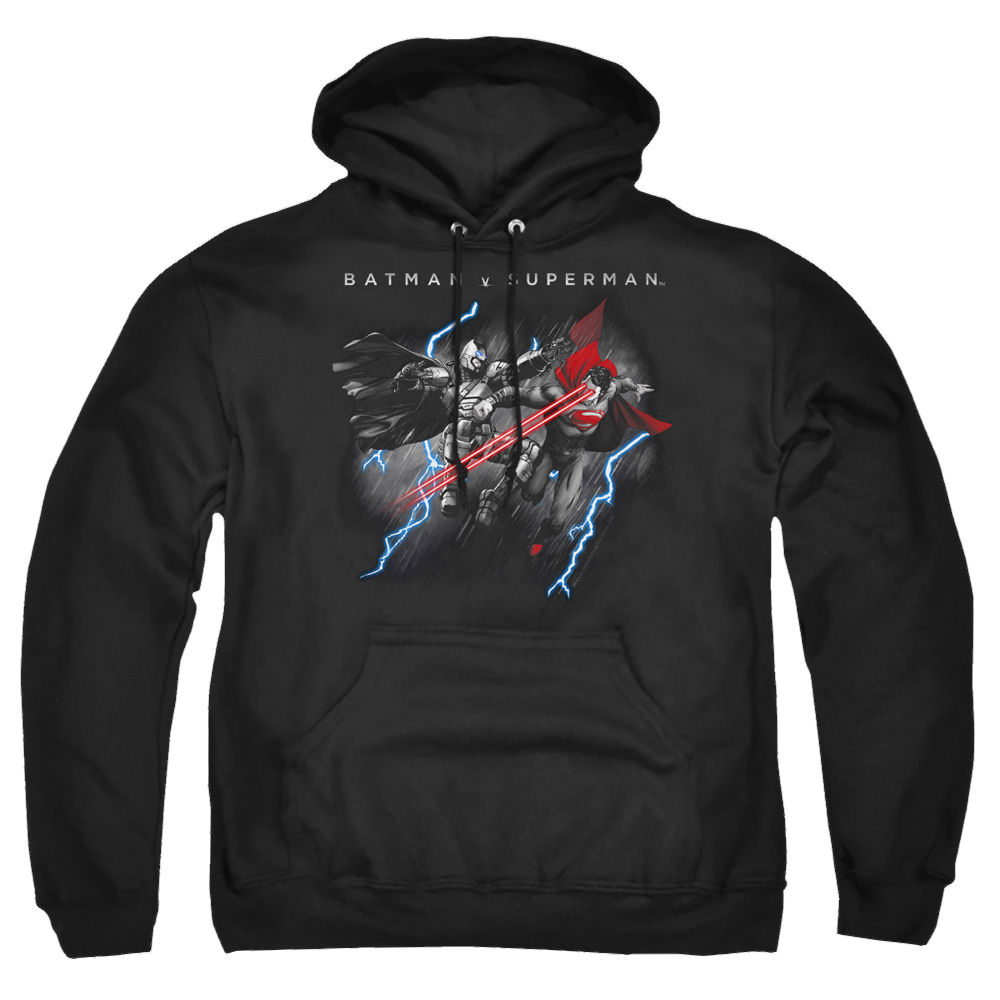 Batman v Superman Lightning Fight - Pullover Hoodie Pullover Hoodie Batman