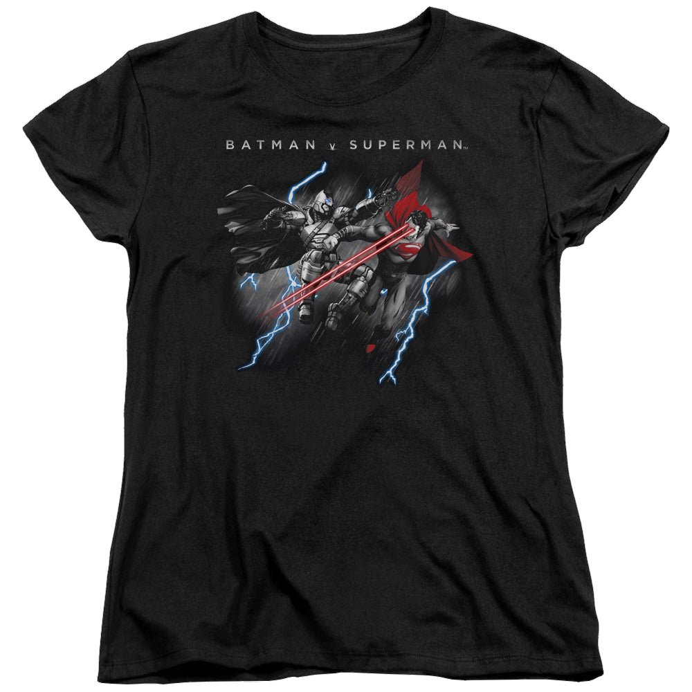 Batman v Superman Lightning Fight - Women's T-Shirt Women's T-Shirt Batman