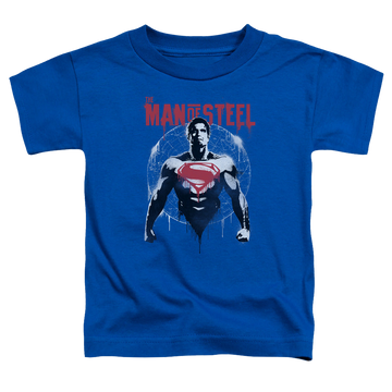 Royal kid's t-shirt for ages 4 to 7 with Batman v Superman Super Spray graphic
