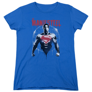 Royal women's t-shirt with Batman v Superman Super Spray graphic