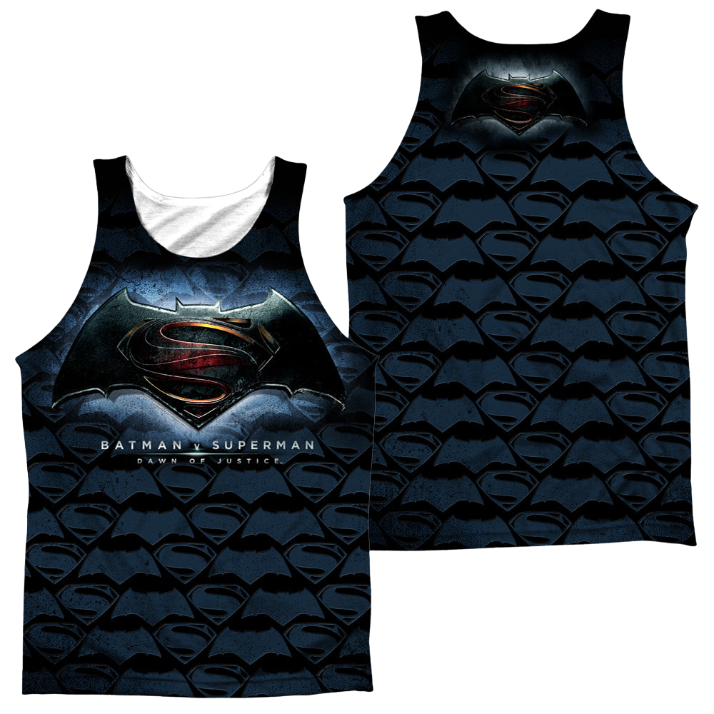 Batman v Superman Logo Pattern (Front/Back Print) - Men's All Over Print Tank Top Men's All Over Print Tank Batman