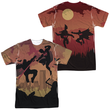 Batman v Superman Silhouette Fight men's all-over print t-shirt