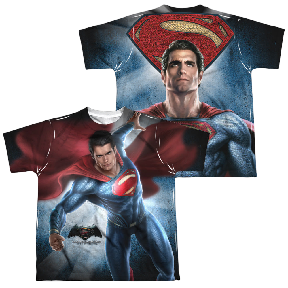 Batman v Superman Superman Light (Front/Back Print) - Youth All-Over Print T-Shirt Youth All-Over Print T-Shirt (Ages 8-12) Batman