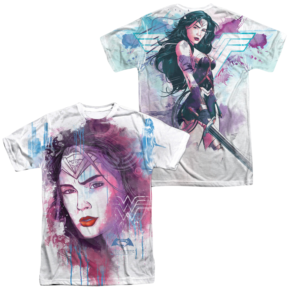 Batman v Superman Watercolor Wonder Sub (Front/Back Print) - Men's All-Over Print T-Shirt Men's All-Over Print T-Shirt Batman