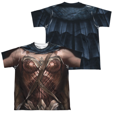Batman v Superman Wonder Woman Uniform youth all-over print t-shirt for ages 8 to 12