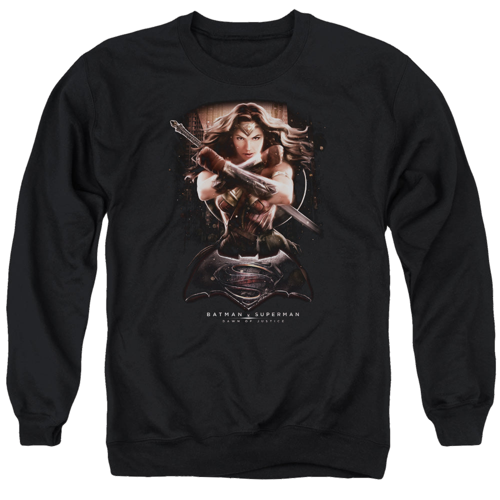 Batman v Superman Ww Ground Zero - Men's Crewneck Sweatshirt Men's Crewneck Sweatshirt Batman