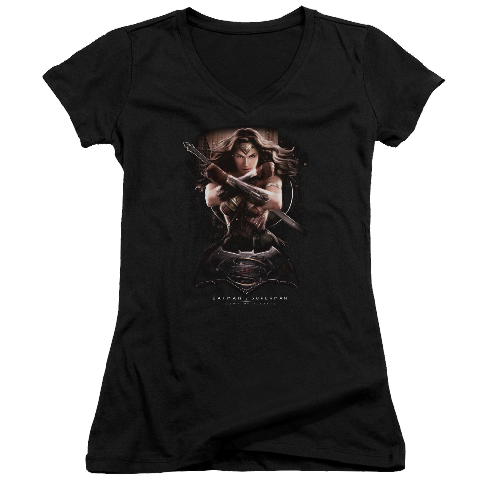Batman v Superman Ww Ground Zero - Juniors V-Neck T-Shirt Juniors V-Neck T-Shirt Batman