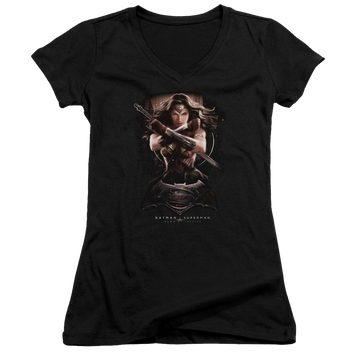 Batman v Superman Ww Ground Zero - Juniors V-Neck T-Shirt Juniors V-Neck T-Shirt Batman