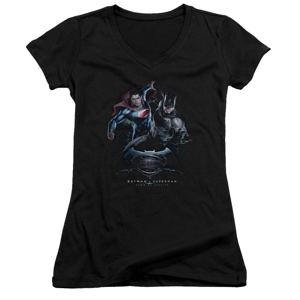 Batman v Superman Team Up - Juniors V-Neck T-Shirt Juniors V-Neck T-Shirt Batman