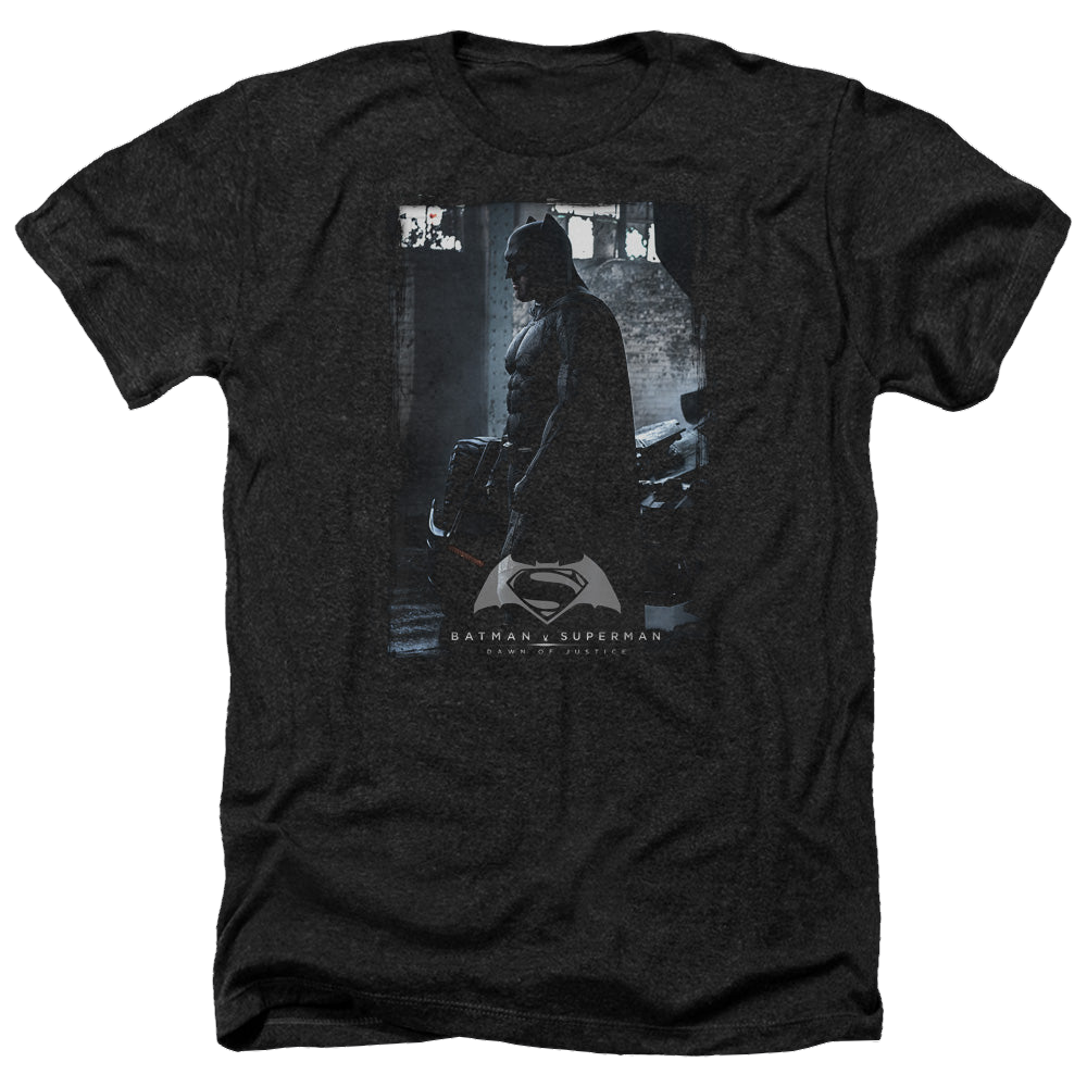 Batman v Superman Bat Poster - Men's Heather T-Shirt Men's Heather T-Shirt Batman
