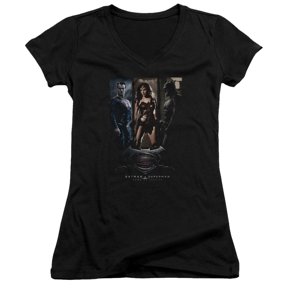 Batman v Superman 3 Phases - Juniors V-Neck T-Shirt Juniors V-Neck T-Shirt Batman