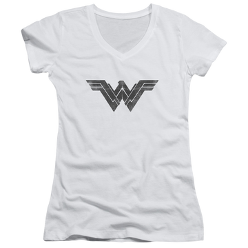 Batman v Superman Folded And Distressed - Juniors V-Neck T-Shirt Juniors V-Neck T-Shirt Batman