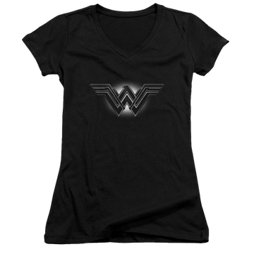 Batman v Superman Glow Emblem - Juniors V-Neck T-Shirt Juniors V-Neck T-Shirt Batman