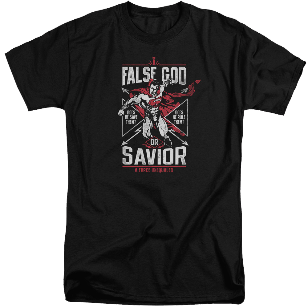 Batman v Superman False God Or Savior - Men's Tall Fit T-Shirt Men's Tall Fit T-Shirt Batman