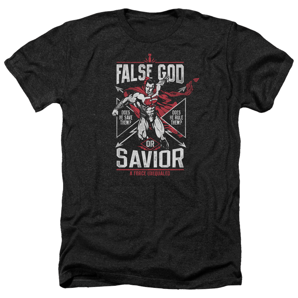 Batman v Superman False God Or Savior - Men's Heather T-Shirt Men's Heather T-Shirt Batman