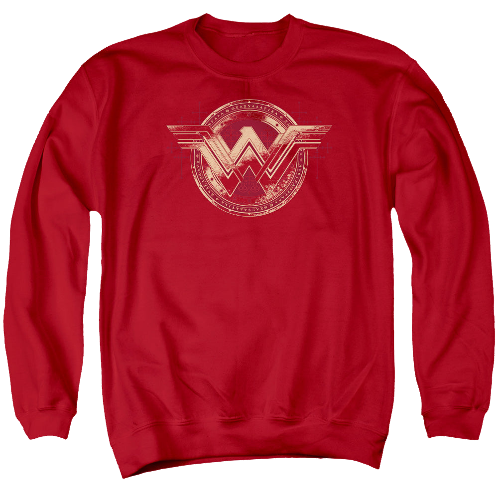 Batman v Superman Wonder Shield - Men's Crewneck Sweatshirt Men's Crewneck Sweatshirt Batman
