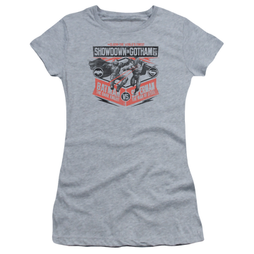 Batman v Superman Showdown In Gotham - Juniors T-Shirt Juniors T-Shirt Batman