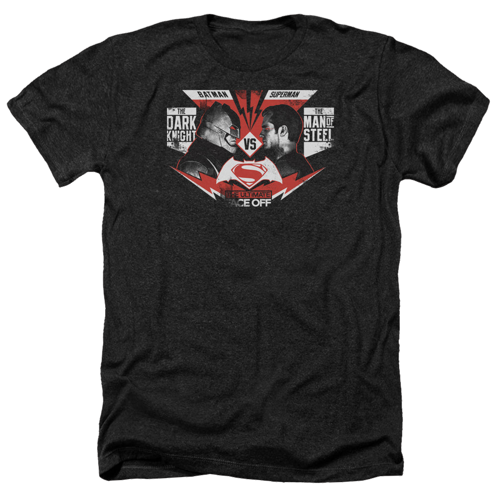 Batman v Superman Ultimate Face Off - Men's Heather T-Shirt Men's Heather T-Shirt Batman
