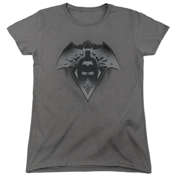 Charcoal women's t-shirt with Batman v Superman Fear graphic