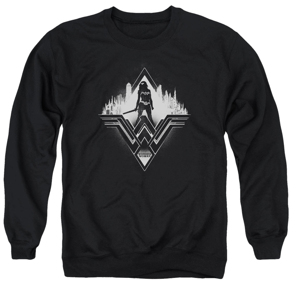 Batman v Superman City Warrior - Men's Crewneck Sweatshirt Men's Crewneck Sweatshirt Batman