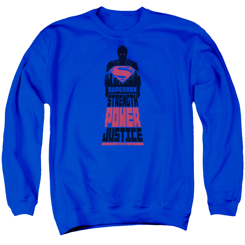 Batman v Superman Super Justice - Men's Crewneck Sweatshirt Men's Crewneck Sweatshirt Batman