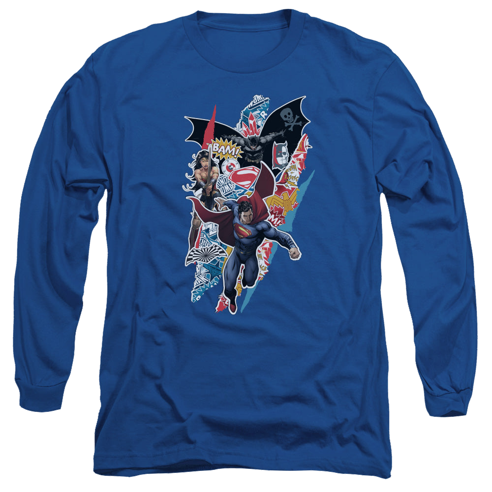 Batman v Superman Batman V Superman Ripped Trio - Men's Long Sleeve T-Shirt Men's Long Sleeve T-Shirt Batman